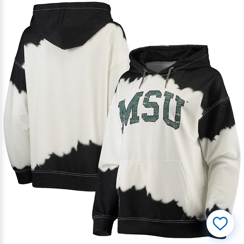 NWT Michigan State Spartans For The Fun Double Dip Dyed Pullover